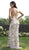 Primavera Couture - 3073 Beaded V-neck Sheath Dress With Slit Special Occasion Dress