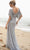 Primavera Couture - 3681 Embellished Bateau Neck Long Sheath Dress Evening Dresses
