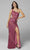 Primavera Couture - 3729 Asymmetrical Sheath Dress Special Occasion Dress 00 / Raspberry