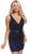 Primavera Couture 3804 - Floral Beaded Cocktail Dress Special Occasion Dress 00 / Midnight