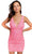 Primavera Couture 3806 - Sequined Backless Cocktail Dress Special Occasion Dress 00 / Coral