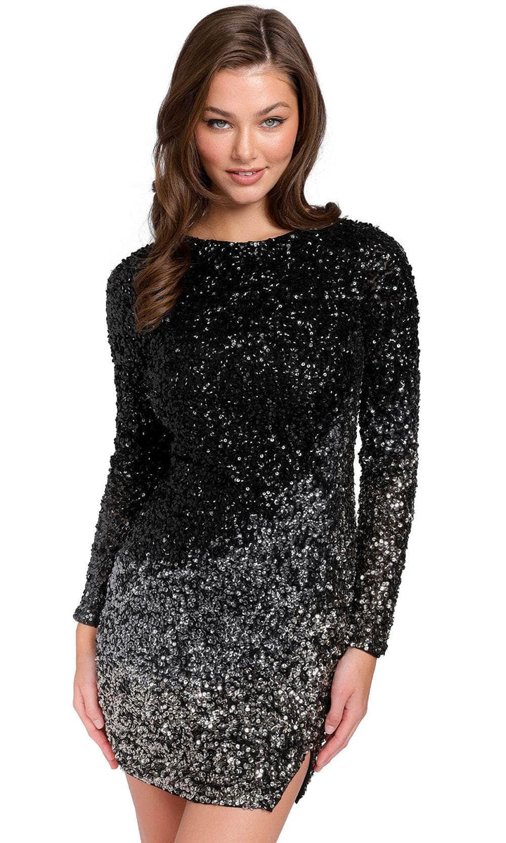 Primavera Couture 3819 HighNeck Ombre Cocktail Dress Couture Candy