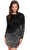 Primavera Couture 3819 - High-Neck Ombre Cocktail Dress Special Occasion Dress 00 / Black