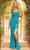 Primavera Couture 3933 - Scoop Beaded Prom Gown Special Occasion Dress 000 / Peacock