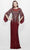 Primavera Couture - Stunning Two-Tone Sequin Embellished Long Gown with Batwing Sleeves 1424 Mother of the Bride Dresses 00 / Burgundy