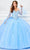 Princesa by Ariana Vara PR11941 - Beaded Bell Sleeve Ballgown Special Occasion Dress 00 / Periwinkle