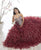 Quinceanera Collection - 26845 Crystal Beaded Ruffle Organza Ballgown Special Occasion Dress 0 / Wine