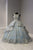 Quinceanera Collection - 26910 Tiered Illusion Jewel Ballgown Special Occasion Dress 0 / Sage/Sky