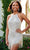 Rachel Allan 40177 - Bead Fringe Halter Cocktail Dress Special Occasion Dress 0 / Silver