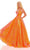 Rachel Allan - 70130 Sequined Strappy Back Gown Prom Dresses 00 / Tangerine