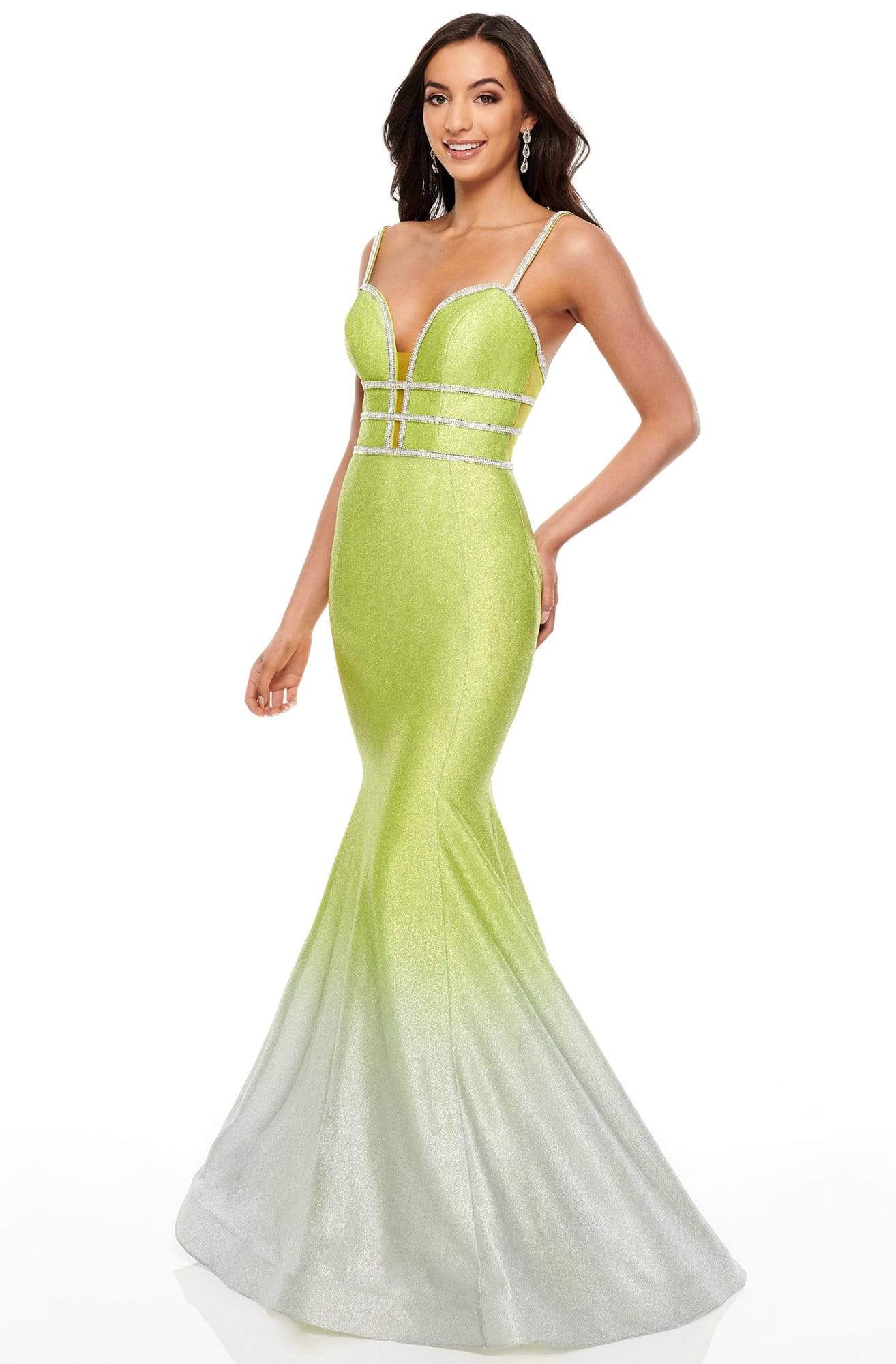 Rachel Allan Prom - 7092 Plunging Ombre Shimmer Mermaid Gown Couture Candy Rachel Allan Prom - 7092 Plunging Ombre Shimmer Mermaid Gown Couture Candy