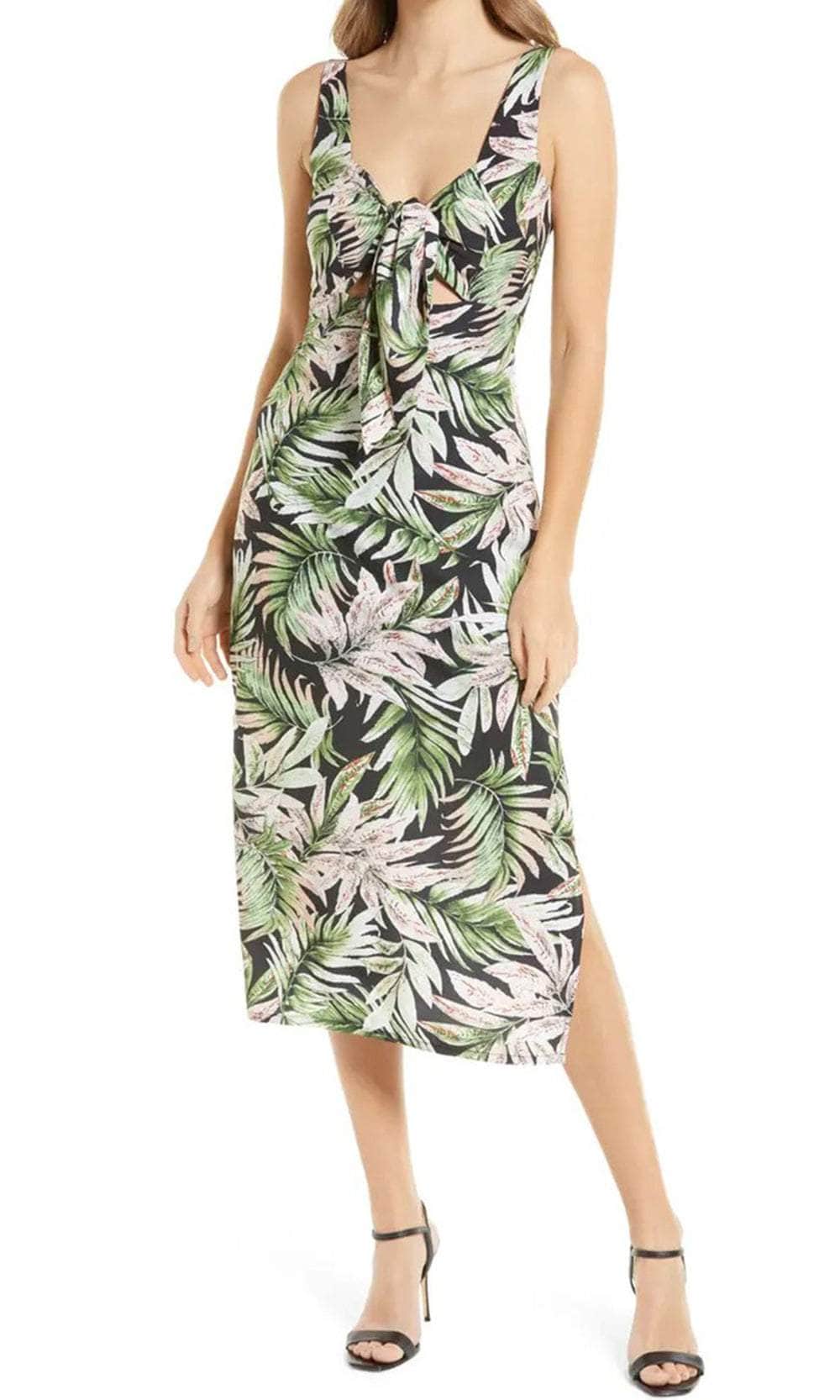 Sam Edelman 10F629 - V-Neck Tie Front Casual Dress Sam Edelman 10F629 - V-Neck Tie Front Casual Dress