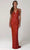 Scala - 47551 Full Sequins Open Back Fitted Evening Gown Special Occasion Dress 00 / Red