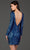 SCALA - 60036 Fully Sequin V Neck Fitted Cocktail Dress Cocktail Dresses