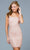 SCALA - 60182 Sequin Embellished Square Cocktail Dress Party Dresses 00 / New Rose