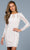SCALA - 60185 Fully Embellished Long Sleeve Fitted Cocktail Dress Party Dresses 00 / Ivory/Blush