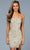 SCALA - 60201 Sequined Scoop Neck Fitted Dress Party Dresses 00 / Champagne