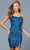 SCALA - 60201 Sequined Scoop Neck Fitted Dress Party Dresses 00 / Sapphire