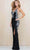 SCALA 60225 - Sleeveless Sequined Long Dress In Black