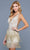 SCALA - 60254 Sequin Fringe Hem Short Dress Cocktail Dresses 00 / Champagne