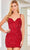 SCALA 60306 - Sleeveless Sequin Cocktail Dress Special Occasion Dress 000 / Red