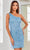 SCALA 60307 - One-Shoulder Sleeve Sequin Cocktail Dress Special Occasion Dress 000 / Dolphin