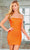 SCALA 60312 - Strapless Cocktail Dress Special Occasion Dress 000 / Orange