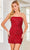 SCALA 60312 - Strapless Cocktail Dress Special Occasion Dress 000 / Red