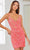 SCALA 60324 - V Back Cocktail Dress Special Occasion Dress 000 / Hot Coral