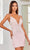 SCALA 60325 - Empire Waist Cocktail Dress Special Occasion Dress 000 / Petal/Silver