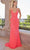 SCALA 60387 - Sequin Embellished Sleeveless Prom Dress Special Occasion Dress 000 / Hot Coral