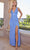 SCALA 60403 - Sequin V-Neck Prom Dress Special Occasion Dress 000 / Periwinkle