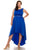 Shelby Nites - N281 Sleeveless Scoop Neck High Low Dress Homecoming Dresses 0 / Vibrant Blue