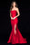 Sherri Hill - 51671 Strapless Taffeta Long Mermaid Dress With Train Prom Dresses 00 / Red