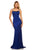 Sherri Hill - 52613 Long Scoop Neck Fitted Dress With Train Evening Dresses 00 / Royal