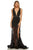 Sherri Hill - 52875 Plunging V-Neck Lace Long Dress Evening Dresses 00 / Black
