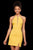 Sherri Hill - 53069 Sleeveless Halter Neck Short Scuba Dress Special Occasion Dress 00 / Yellow
