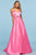 Sherri Hill - 53312 Beaded Deep V-neck A-line Dress Bridesmaid Dresses 00 / Candy Pink