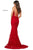 Sherri Hill - 53364 Plunging Lace Up Back Fitted Lace Dress Pageant Dresses
