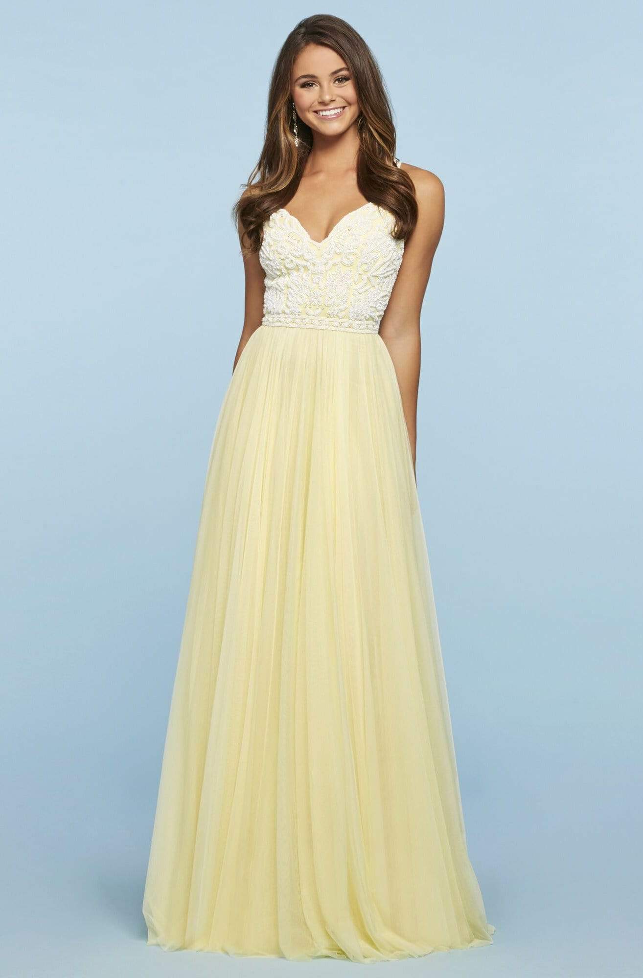 Sherri Hill - 53556 Beaded Bodice Chiffon A-Line Dress Couture Candy Sherri Hill - 53556 Beaded Bodice Chiffon A-Line Dress Couture Candy