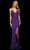 Sherri Hill - 54114 Spaghetti Strap V-Neck Beaded Sequin Fitted Gown Prom Dresses 00 / Purple