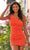 Sherri Hill - 54403 One-Shoulder Full Sequin Cocktail Dress Cocktail Dresses 0 / Neon Orange