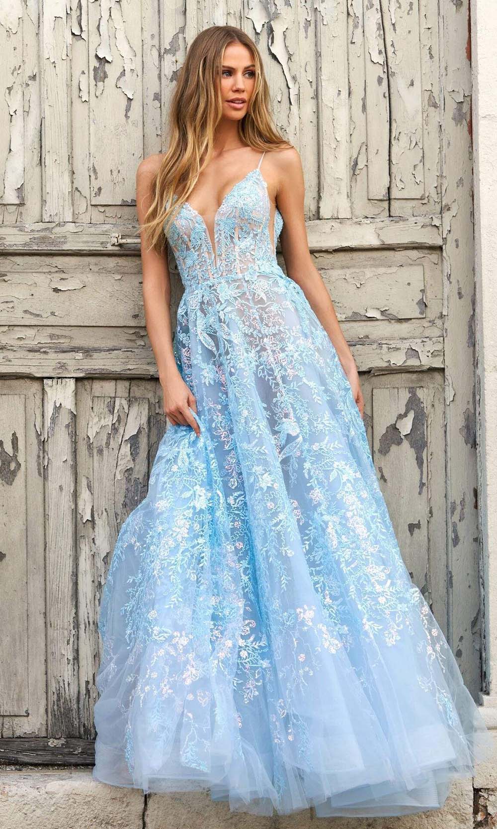 Sherri Hill - 55009 Embroidered Organza Flowy A-line Gown Couture Candy Sherri Hill - 55009 Embroidered Organza Flowy A-line Gown Couture Candy
