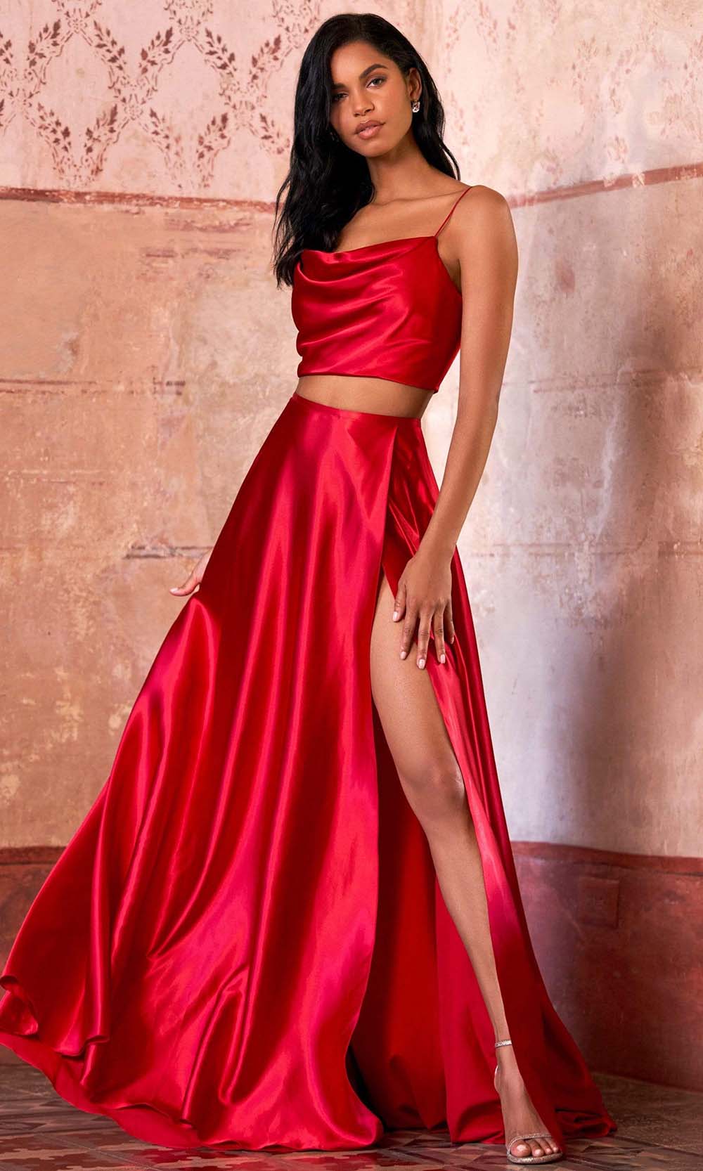 sherri hill two piece prom dress Sherri Hill Two Piece Balloon Sleeve Dress 55630