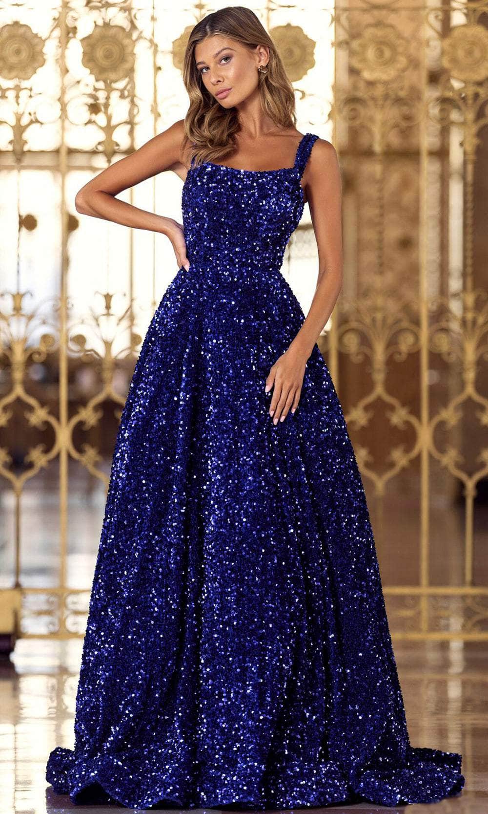 Sherri Hill 55093 - Sleeveless Straight Across Neckline prom Gown Sherri Hill 55093 - Sleeveless Straight Across Neckline prom Gown