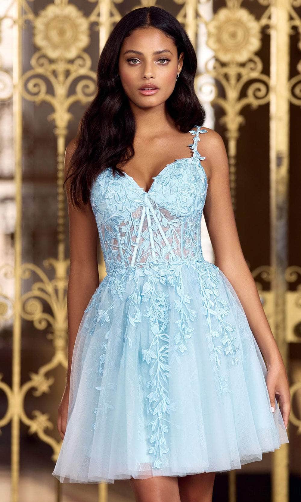 sherri hill blue cocktail dress Sherri Hill 56445 2 / royal