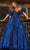 Sherri Hill 55215 - Puff Sleeve Corset Bodice Ballgown Prom Dresses 000 / Navy