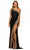 Sherri Hill 55410 - One-Shoulder Gown Prom Dresses 000 / Black/Gold