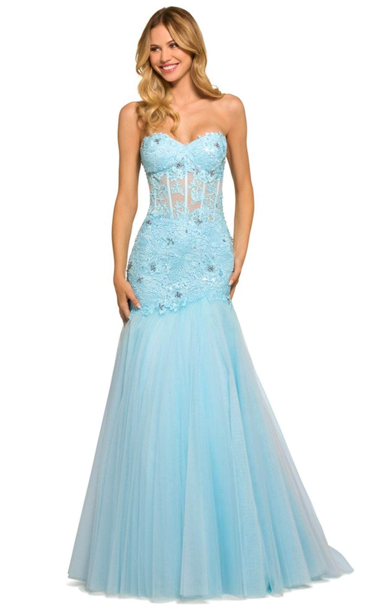 Sherri Hill 55488 - Embroidered Strapless Prom Gown Couture Candy Sherri Hill 55488 - Embroidered Strapless Prom Gown Couture Candy