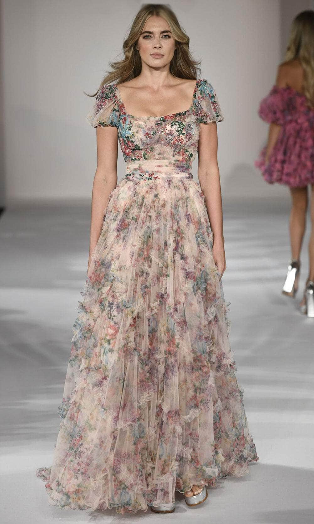 Sherri Hill 55560 Prom Dress - Blush-Print | NewYorkDress Sherri Hill 55560 Prom Dress - Blush-Print | NewYorkDress